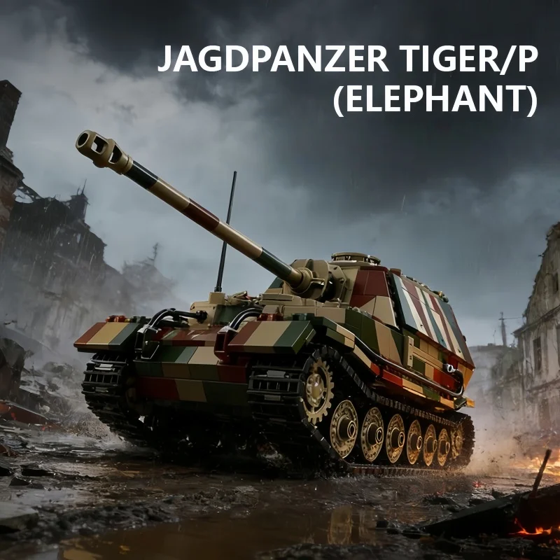 

Cheetah Heavy Tank, Elephant-Style Tank Destroyer, Building Blocks, Model Bricks, Christmas Gift for Boys, Holiday Gift
