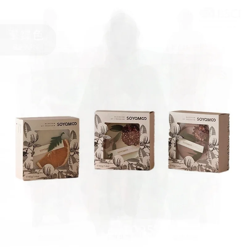 

Suo Mu Handcrafted Soy Mixed Wax round Wardrobe Fragrance Piece Aromatherapy Deodorant Pendant Gift Christmas Orange White