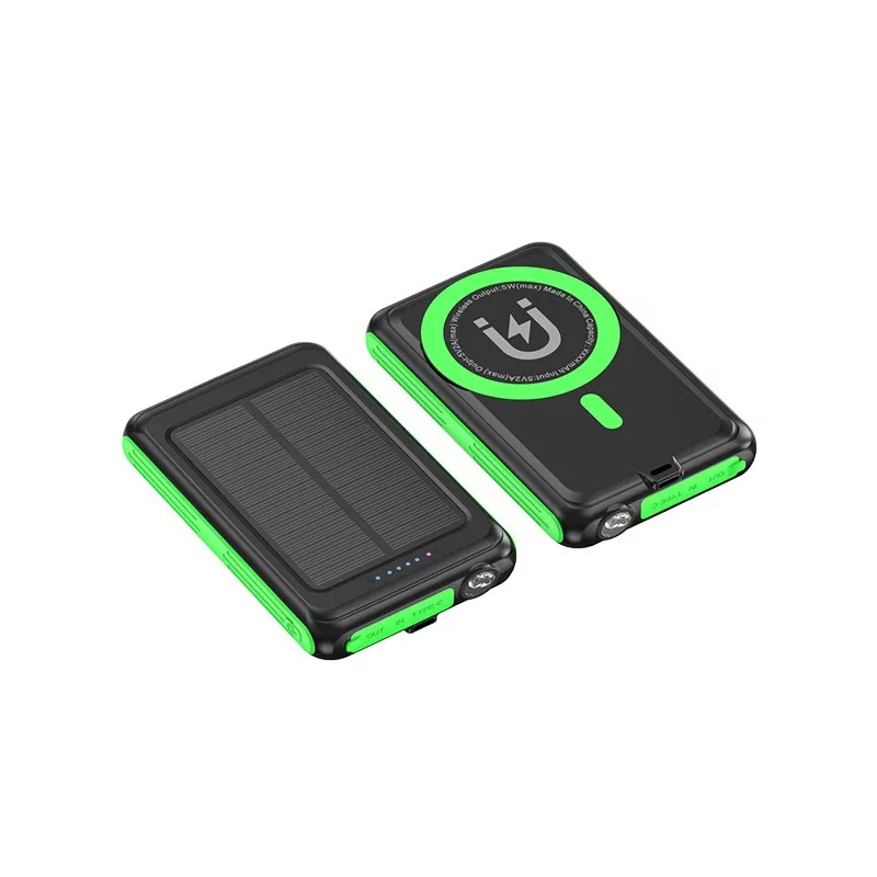 Power Bank 50000mAh Pengisian Daya Nirkabel Magnetik Tenaga Surya - Ringan, Ringkas, dan Portabel