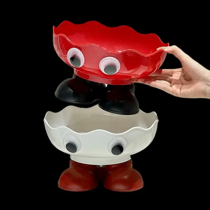 

High-Aesthetic Footed Fruit Bowl For Home - Drainable, Stylish Plate For Fruit Candy Snacks & Nuts, Perfect For Living Room