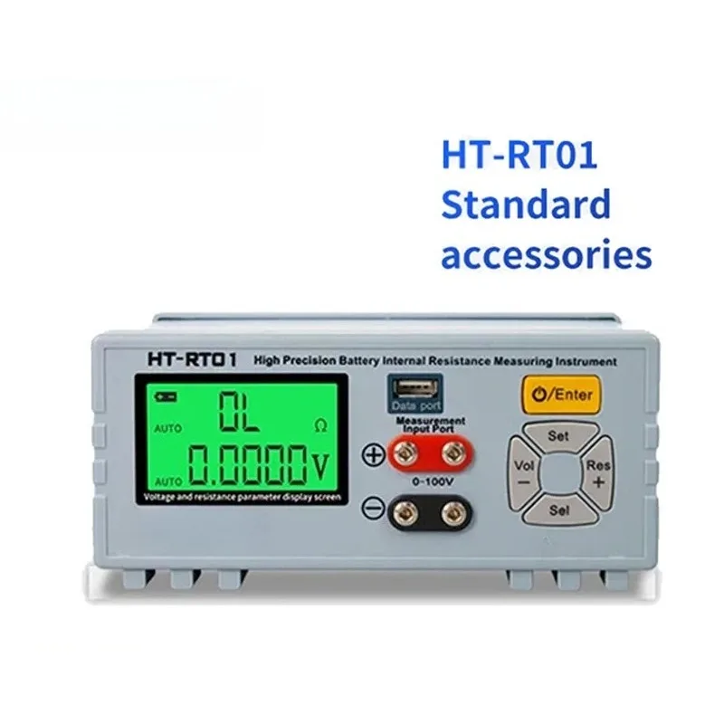HT-RT01 0-100V 4-Wire Battery Internal Resistance Tester for LiFePO4 18650 Battery