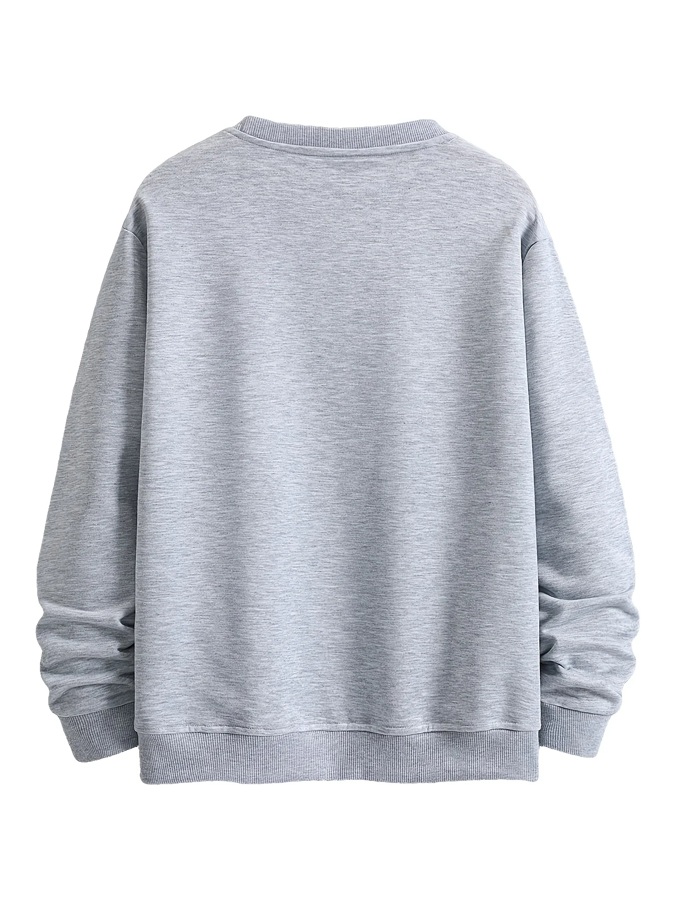 Spring And Autumn, Men'S Fashion Crew Neck Sweater, Tokyo Kyoto Landscape Letter Printing Pattern