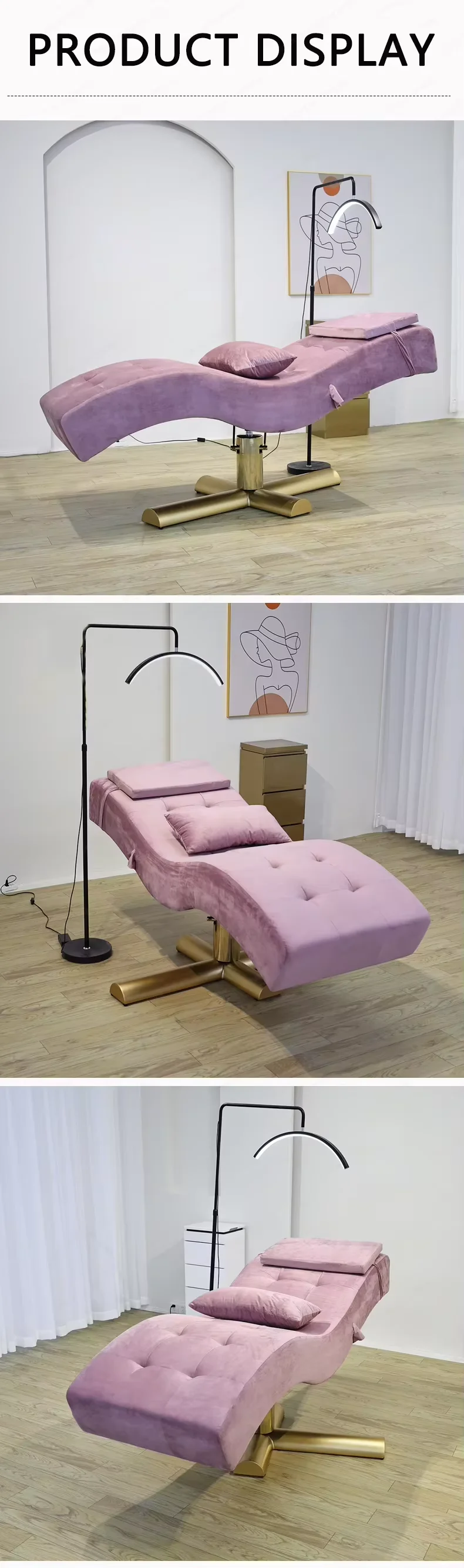 Gesichts-Hydrotherapie-Massage-Wimpern-Schönheitsliege für Salon, SPA und Freizeitnutzung zu Hause – Detail 6