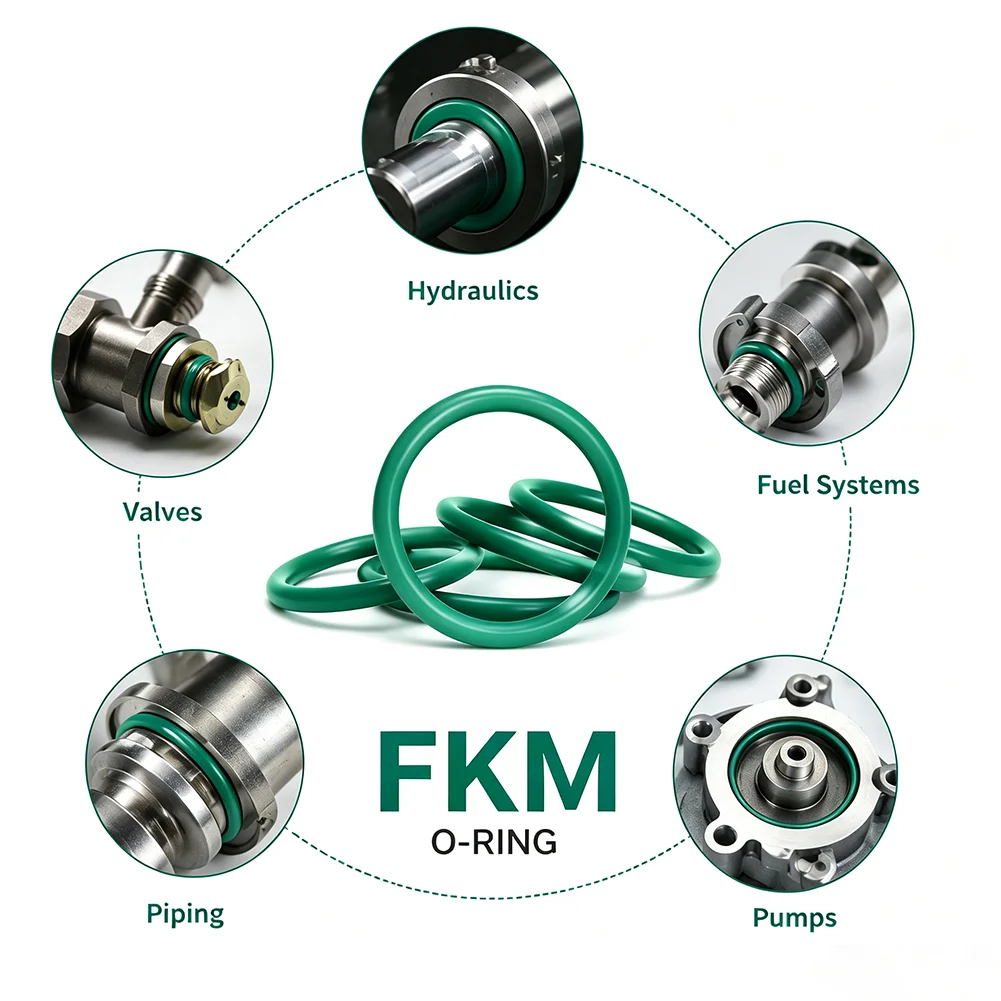 250pcs Green FKM O Ring Sealing Gasket Heat Resistance High Hardness Corrosion  Fluorine Rubber Seal O-rings Kit