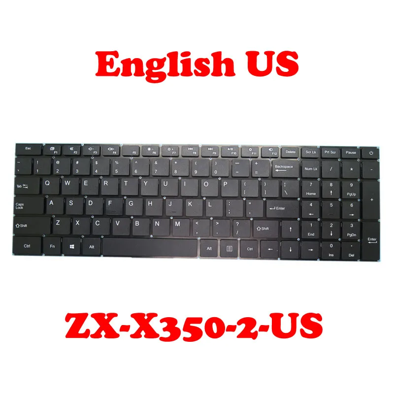 

Laptop ZX-X350-2-US Keyboard For HAOGEELY A6 X8 X8-MAX X-350-2 ZX-350-2 JL-0042 English NO Frame New