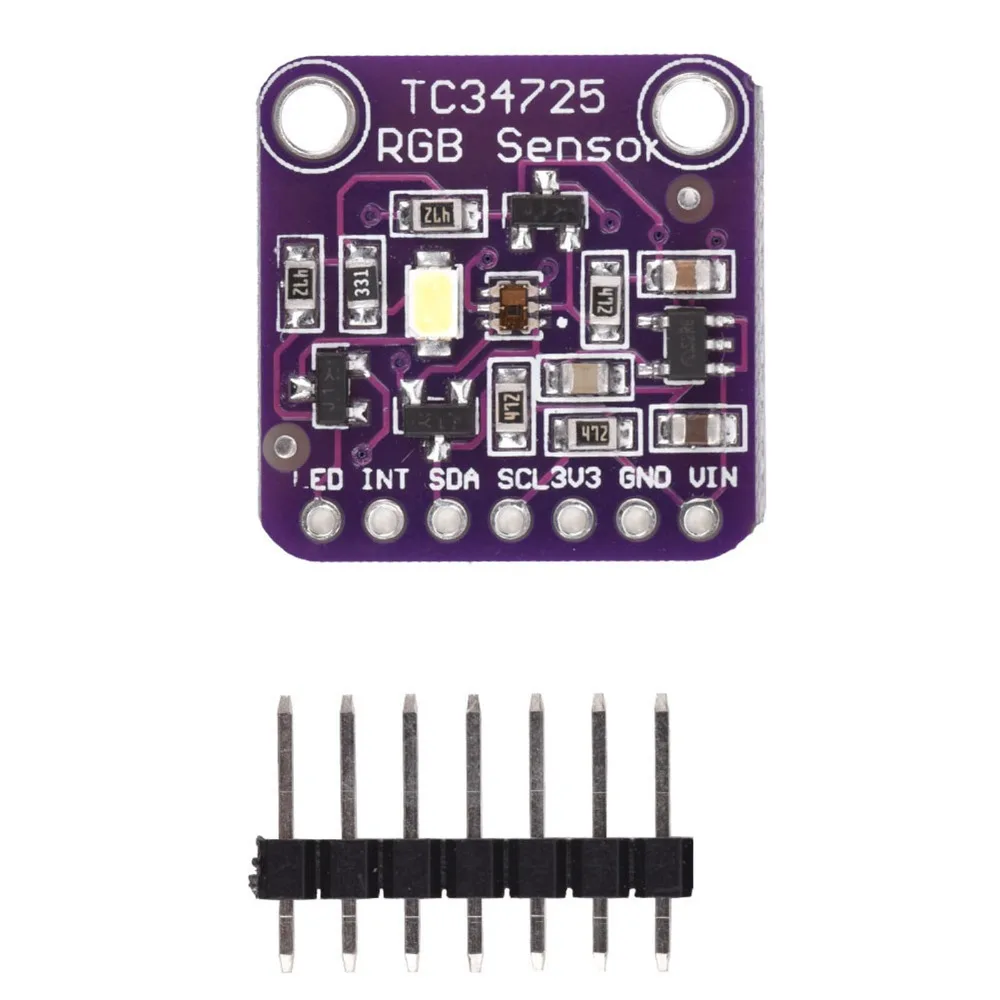 CJMCU34725 TCS34725 RGB Light Color Sensor with IR Filter and White LED IIC Colour Recognition Module Precision RGB Color Sensor