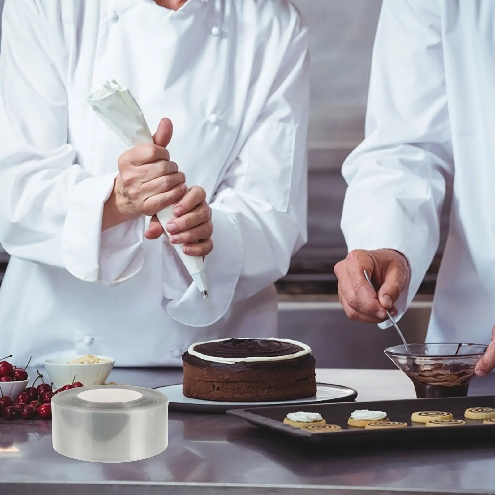 

1 Roll Clear Cake Collar Thick Transparent Sleeve for DIY Mousse Cake Decoration Baking Supplies Birthday Wedding