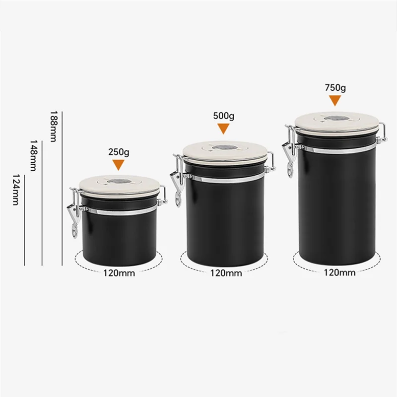 ABVJ-1,5L контейнер для хранения кофе большой емкости, герметичная банка для кофейных зерен, банка для хранения продуктов для наполнения кофе