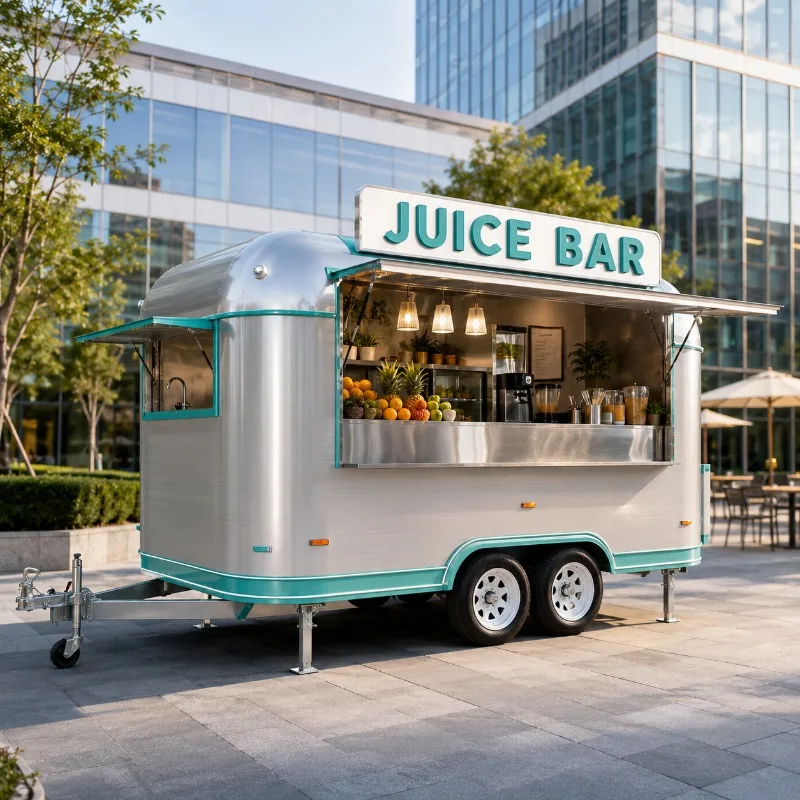 Food Truck Mobile with Kitchen Street Catering Customized Fully Equipped Ice Cream Coffee Hot Dog Burger Van
