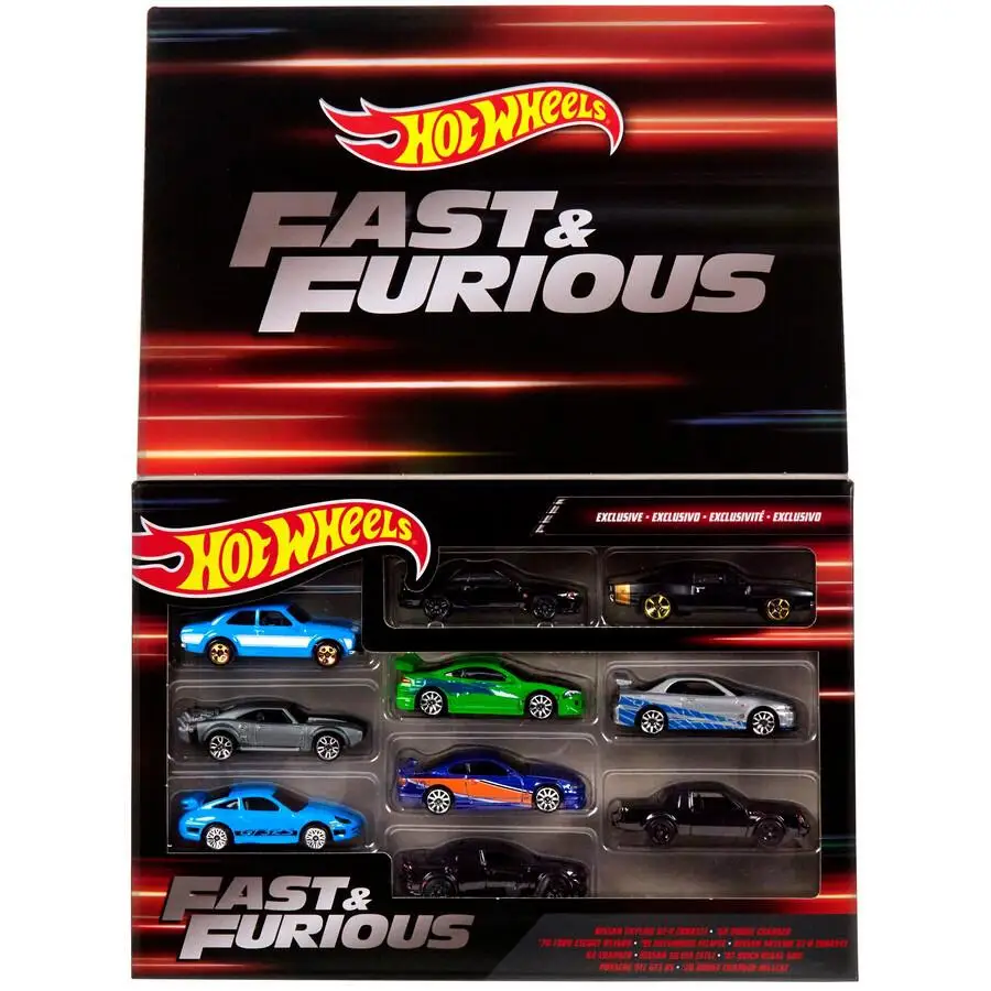 Hot Wheels Fast and Furious 10 Car Pack Multicolor Exclusive Box Model Car Children Toys Collectible Figurines Birthday Gift