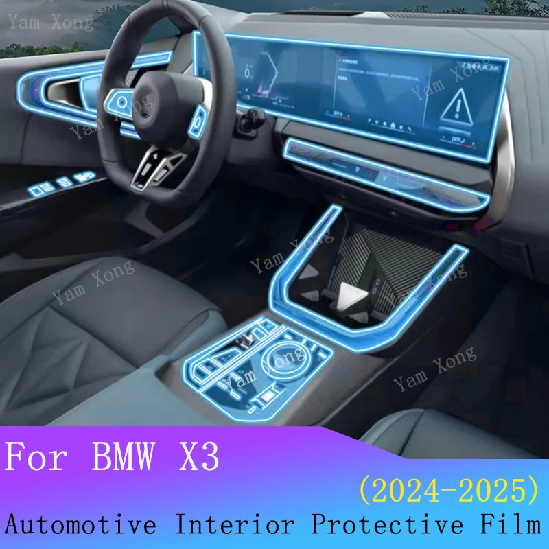 

For BMW X3 2024 2025 Panel GPS Navigation Gear Panel Screen Automotive Interior Protective Cover Film Anti-Scratch Sticker