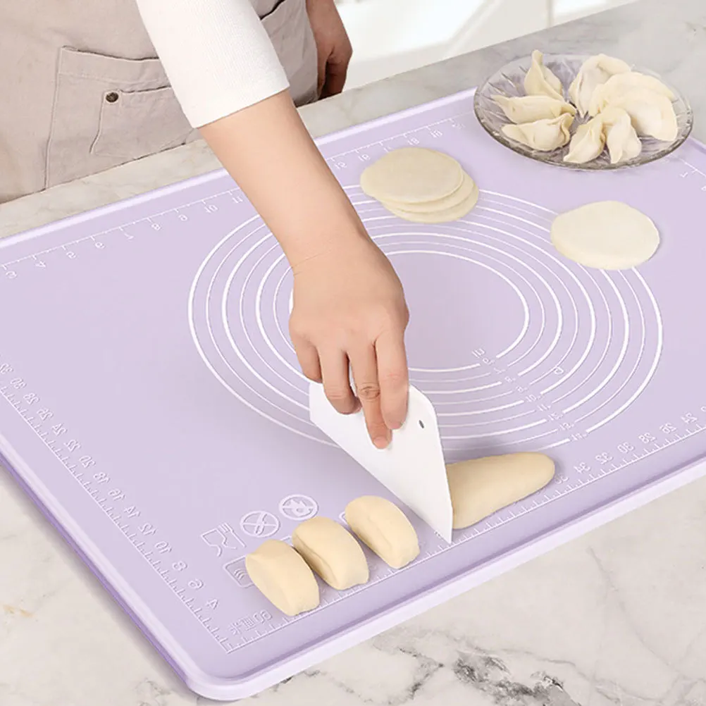 

Food Grade Silicone Dough Mat Embossed Design Non-Slip Kneading Pad for Baking Pastries Home Kitchen Use