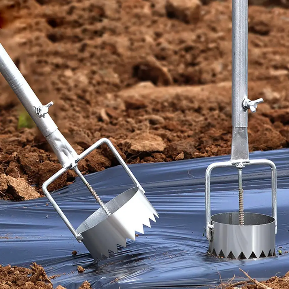 

Durable Metal Film Puncher Vegetable Planting and Transplanting Agricultural Film Breaker Plastic Films Puncture Gardening Tool