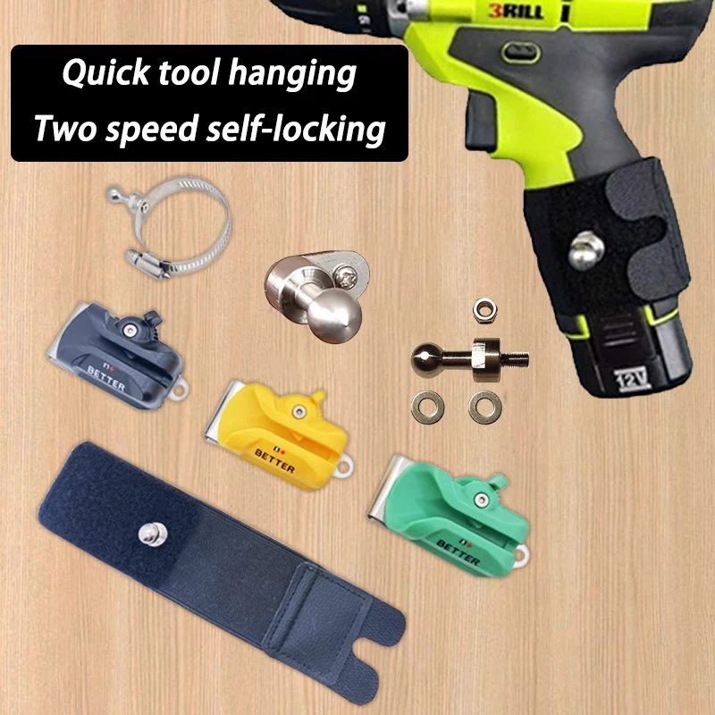 Electric Tools Quick Hanging Storage Parts Electrician Portable Impact Drill Waist Belt Hanging Hook Organizer Accessories