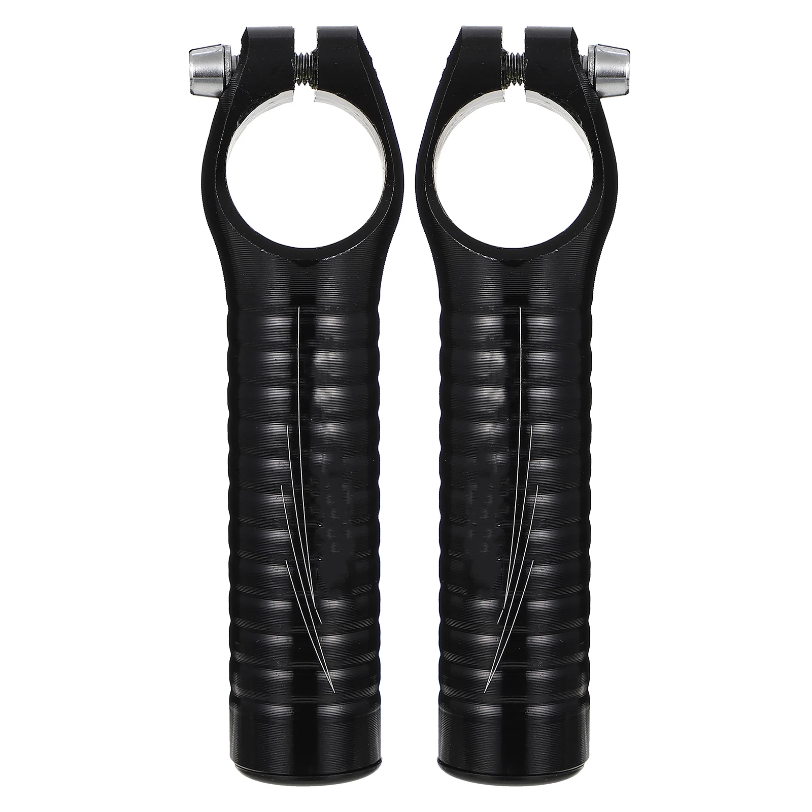 

Rest Handle 1 Pair Mountain Bike Grips Black Ultra-light CNC Hardened Anti-slip Anodized Comfort Thumb Riser Accessories Bicycle