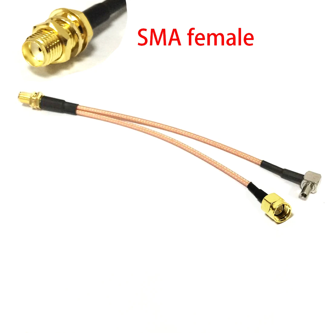 Y Type Splitter Cable SMA Female To SMA / TS9 Male Connector Combiner Pigtail RG 316 15CM/30CM/50CM