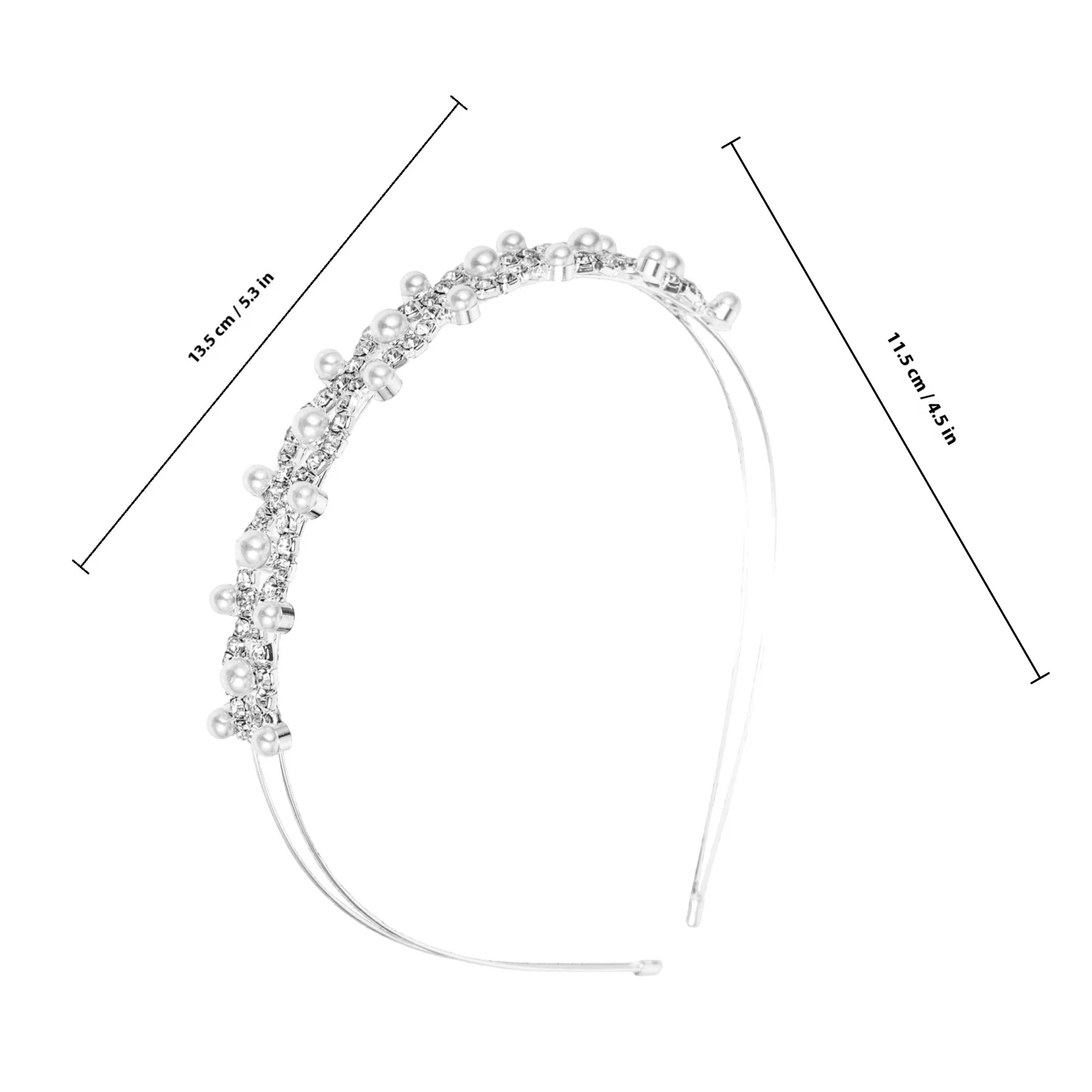 Zestaw 2 szt. opasek do włosów z perłami i cyrkoniami, lekkie i wygodne ozdoby ślubne na wesele, imprezę, święta, akcesoria do cosplayu.