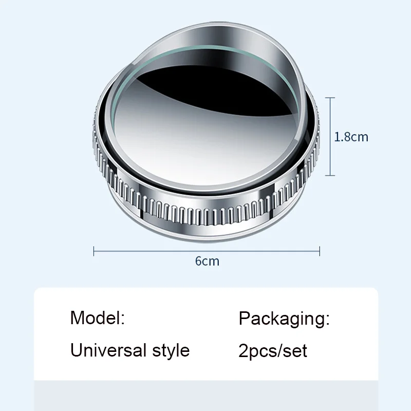 Rétroviseur convexe pour angle mort de voiture, rétroviseur de circulation, vision complète, assistant de stationnement, grand angle, 360, 2 pièces