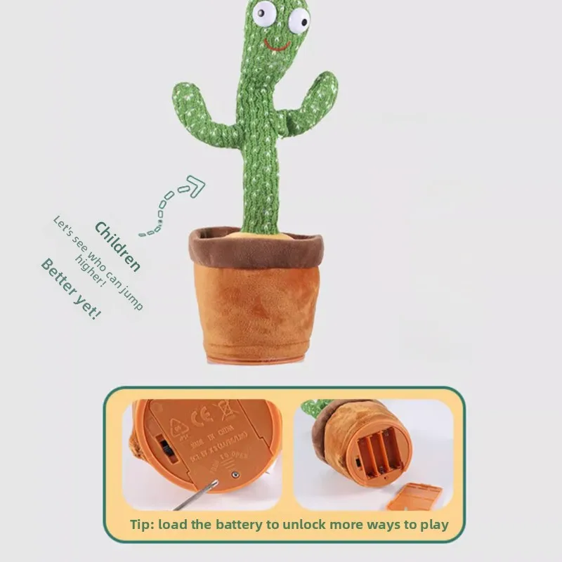 Dansende cactussen kunnen zingen, draaien en praten, grappig kinderspeelgoed, huisdecoratieornamenten