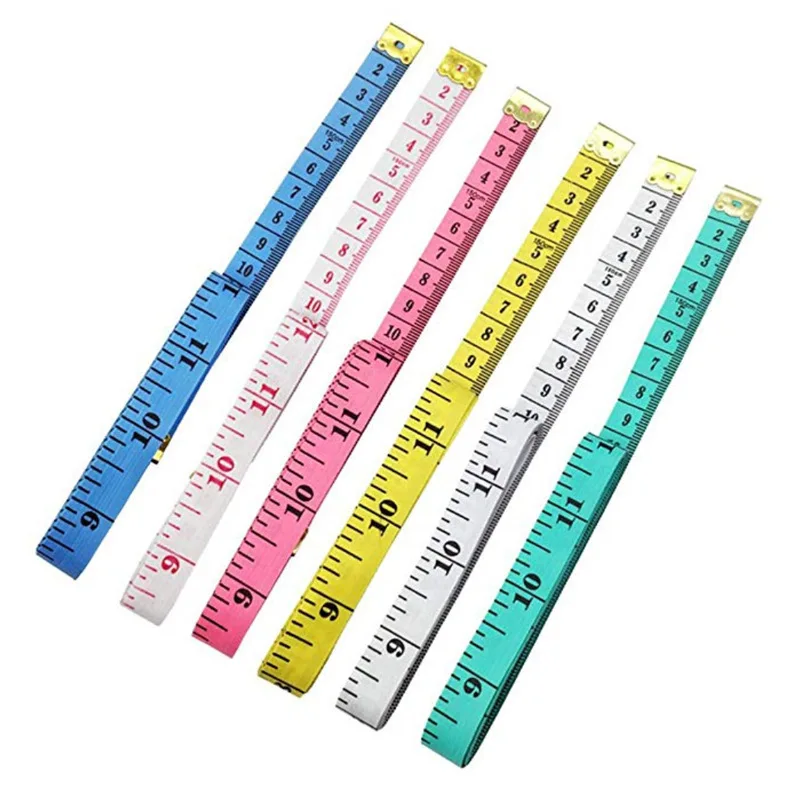 1.5m Random Arbitrary Color Plastic Cm Meter Sewing Tailor Tape Measuring Size Of Soft Flat Ruler Jewelry Measuring Tools