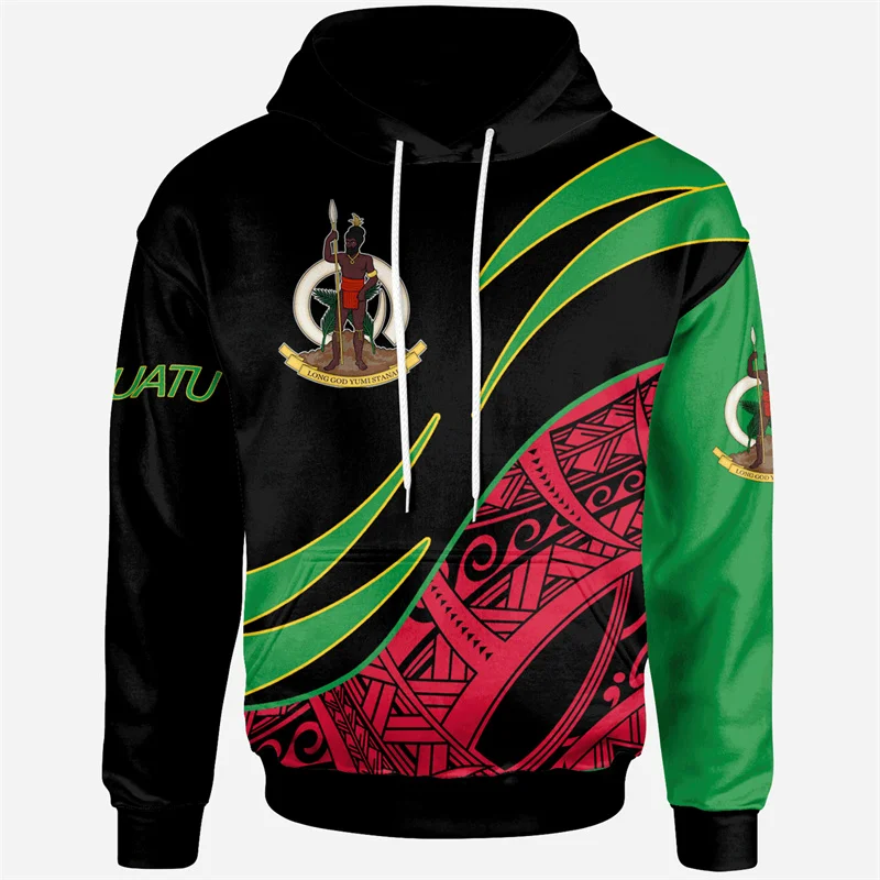 3D Epi Seal Of Vanuatu Polynesian Patterns Print Hoodies For Men Vanuatu Coat Of Arms Graphic Hooded Sweatshirts Hoodie Clothing