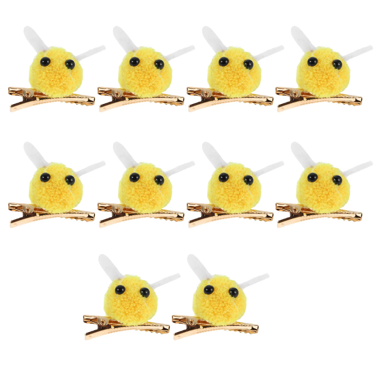 

Набор из 10 заколок для волос в виде пчелок для женщин, ретро-металлические заколки с тканевыми элементами, мини-аксессуары для волос с надежной фиксацией для вечеринок и свадеб