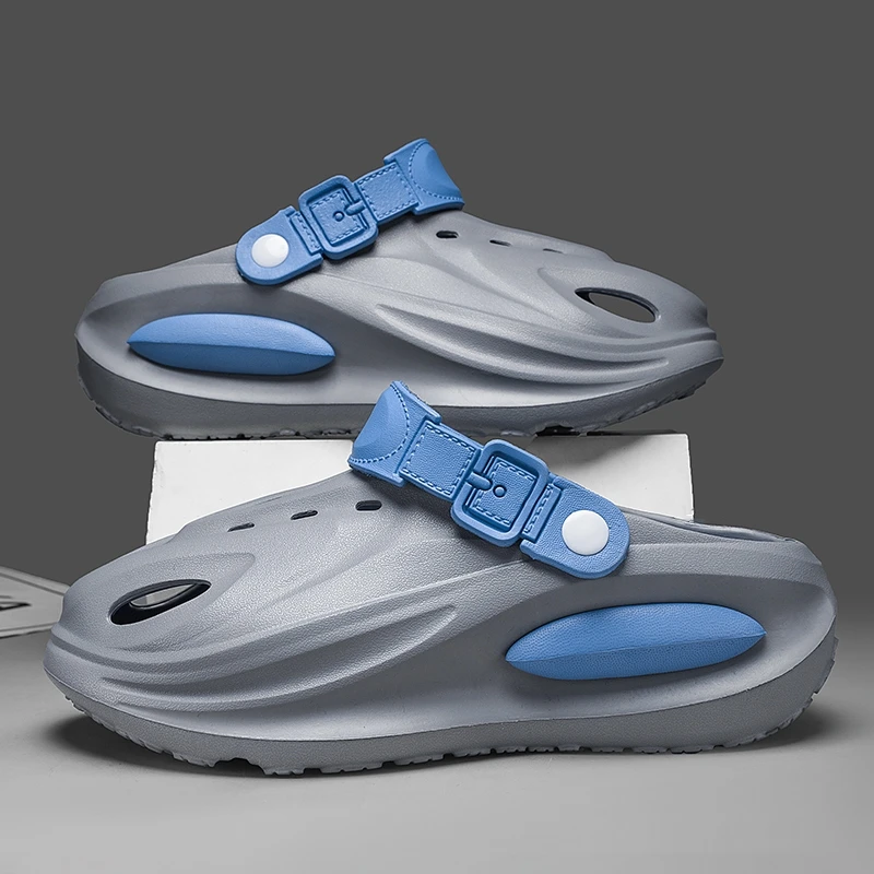 

Мужские уличные тапочки, удобные сабо, пляжные сандалии, мягкие шлепанцы, новая садовая обувь, мужская повседневная обувь, мужские и женские пляжные тапочки