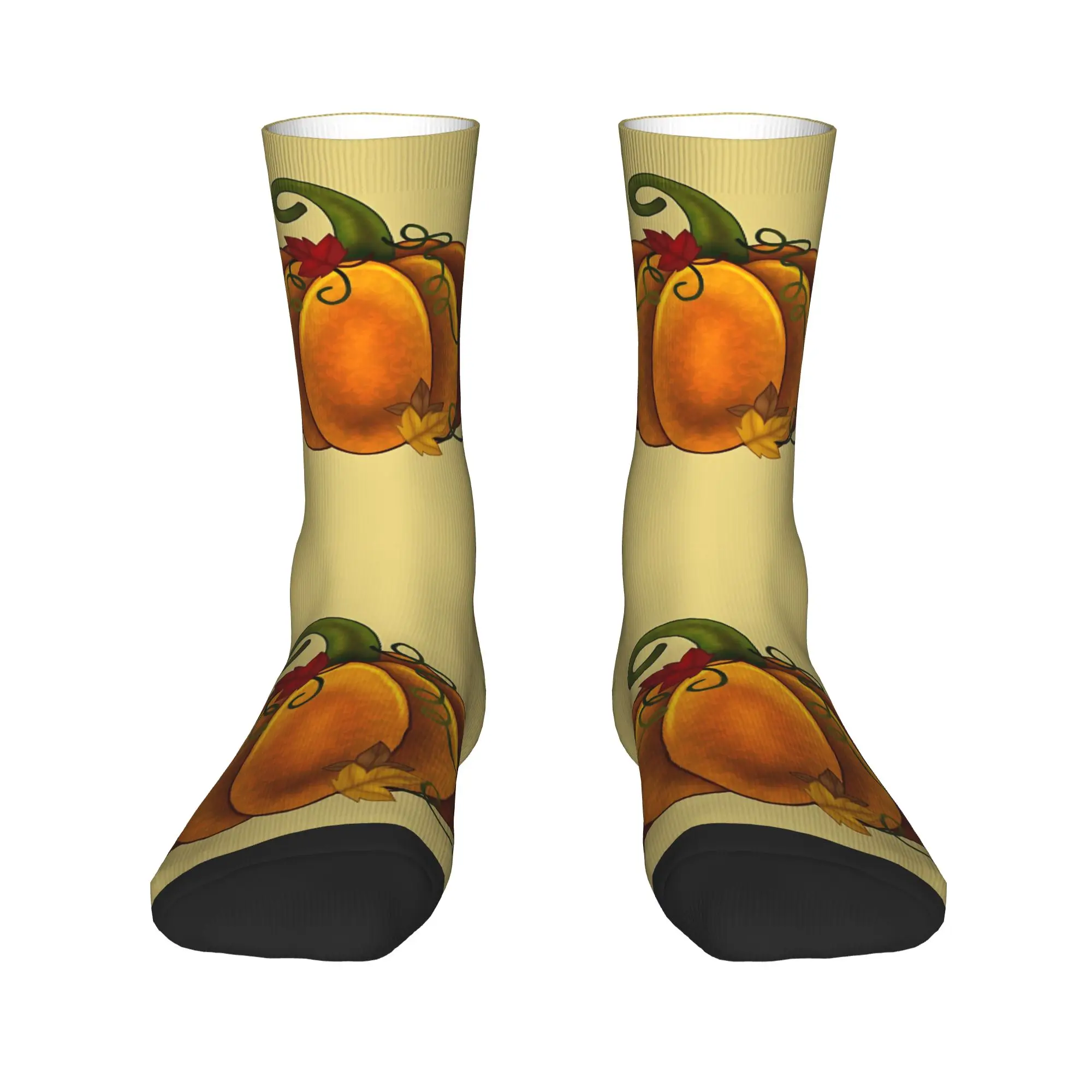 Vintage Pumpkin  Socks  Leisure Stockings Autumn Anti Sweat Men Socks Comfortable Pattern Running Socks