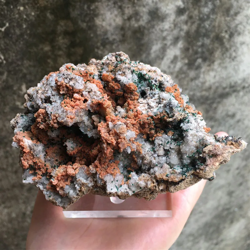 

436g Congo Natural Malachite Sphalerite Symbiosis Mineral Specimen Healing Quartz Crystals Energy Stones Home Decor Collection