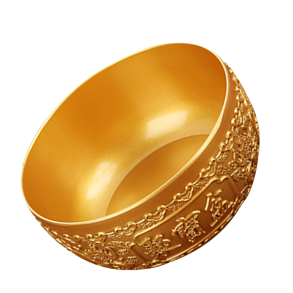 

Large Brass Wealth Bowl Desktop Home Office Decoration Golden Cornucopia Treasure Basin Prosperity Decorative Metal Bowl For