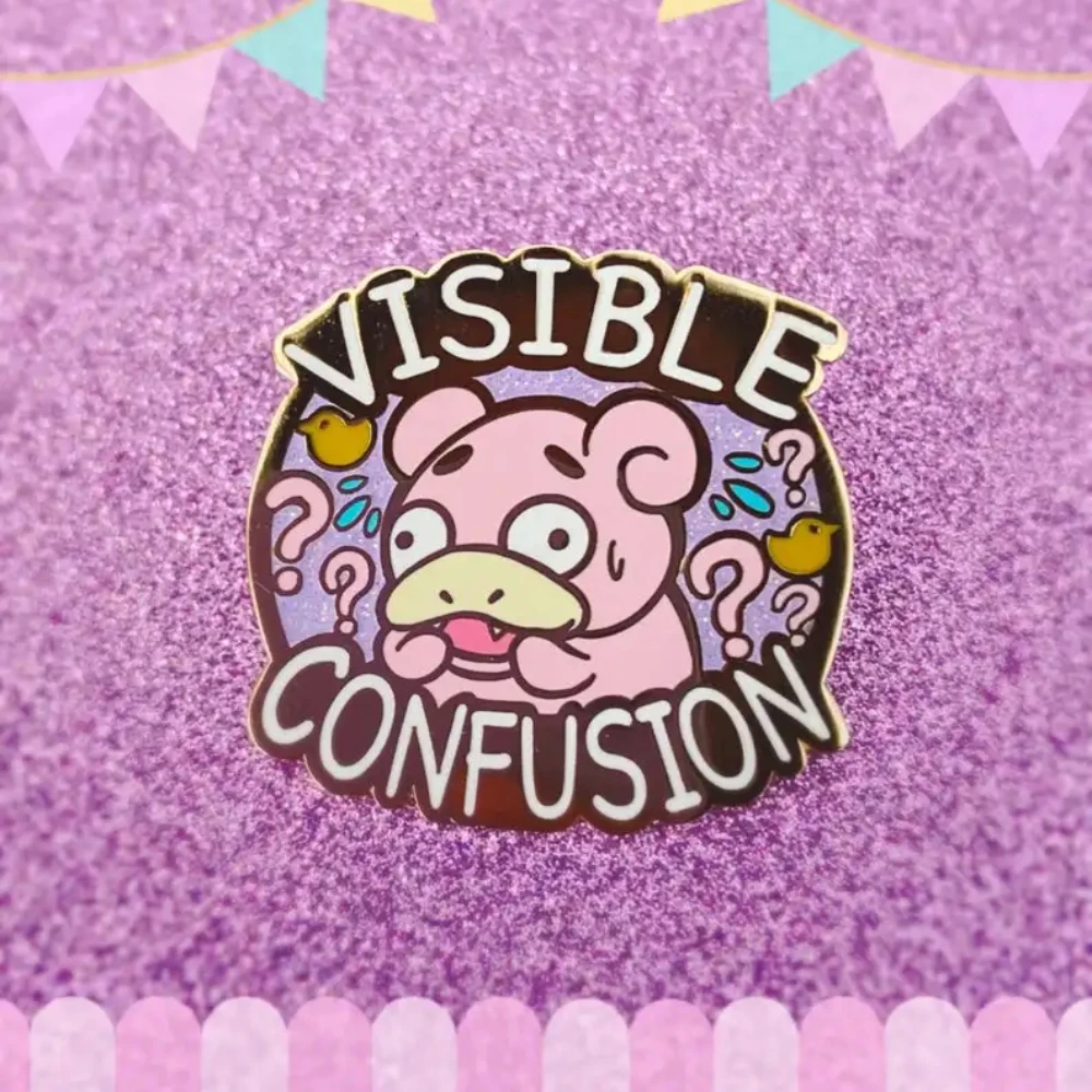 Sale Confused Slowpoke Soft Enamel Pins Lapel Pin Metal Brooches Badge Accessories