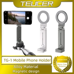 TEUCER TG-1 Magnetic Car Phone Holder Stand Magnet Car Mount Support For Macsafe iPhone 15 14 13 12 Samsung Xiaomi