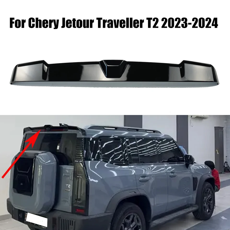2023-2025 Chery Jetour Traveller T2 테일 윙 스포츠 스타일 스플리터 수정 된 외부 광택 블랙 용 자동차 지붕 스포일러 썸네일 7