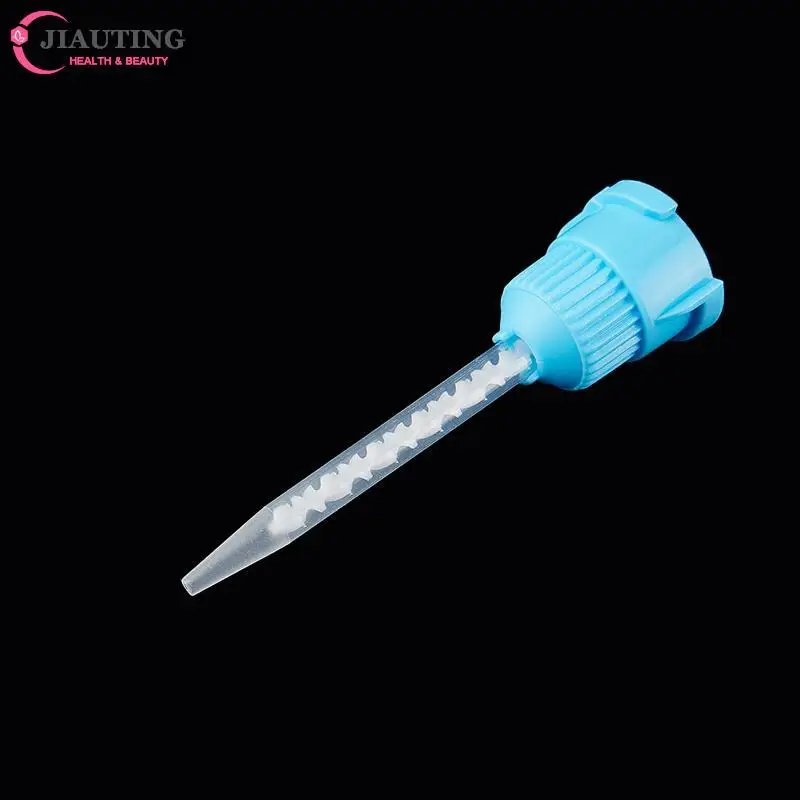 50pcs Disposable 1:1 Dental Materials Dentistry Silicone Rubber Gun Conveying Mixing Head 1mm Silicone Rubber Mixing Heads Dent