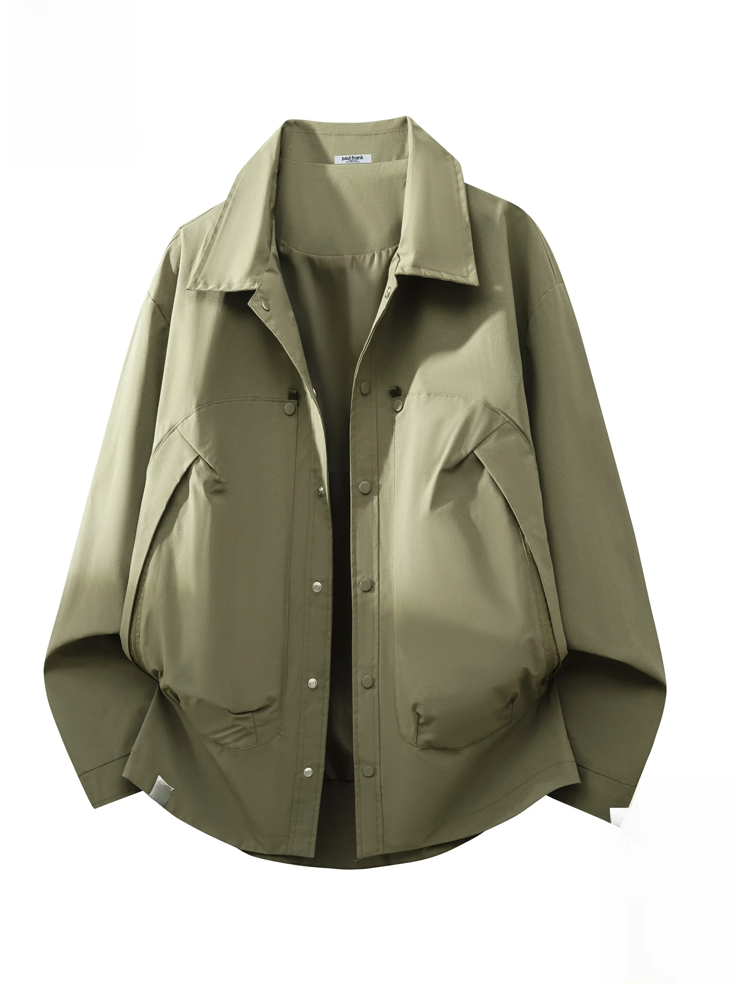 

Мужская демисезонная куртка свободного кроя в американском стиле, повседневная, с воротником, из полиэстера