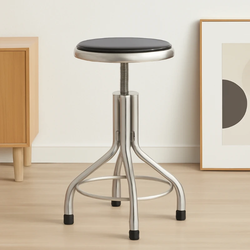 

Stainless Steel round Stool for Bar Counter Hospital Clinic Nurse Hairdressing Beauty Rotating Lift Chair Specific Design