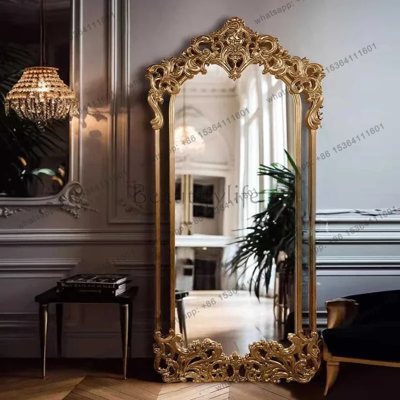 XX.Large Nordic Quality Mirror Designer Girls Gold House Bedroom Wall Mirrors Full Body Floor Luxury Espejo Home Decorations