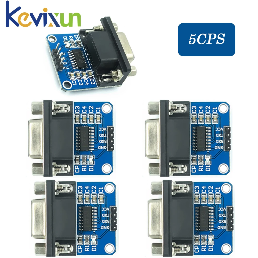 1-10pcs MAX3232 RS232 to TTL Serial Port Converter Module DB9 Connector MAX232