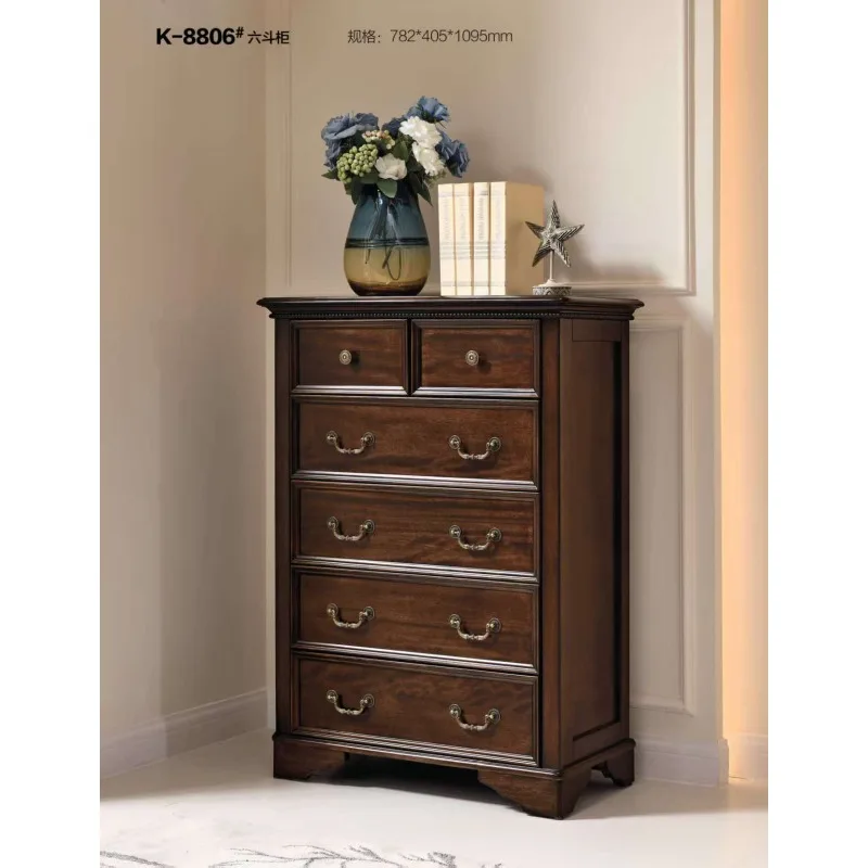 American Luxury Antique Vintage Solid Wood Bedroom Set Superior Durable Dining and Hotel Room Furniture