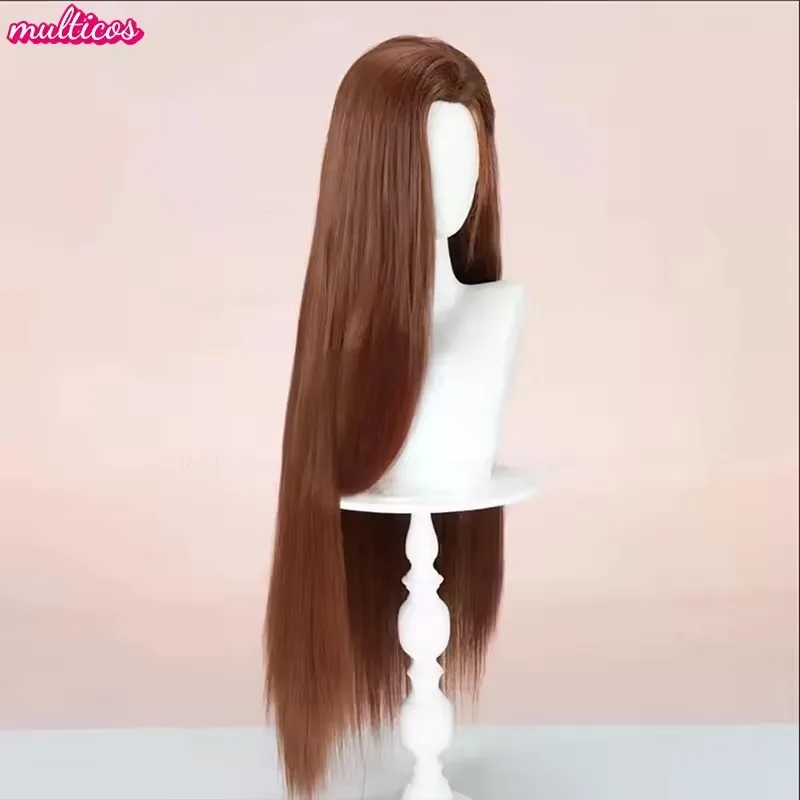 

High Quality Hyuna Cosplay Wig Alien Stage Cosplay Long Straight Brown Heat Resistant Synthetic Hair Game Anime Wigs + WigCap