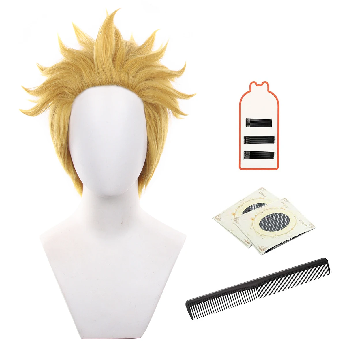 HOLOUN Gachiakuta Anime Enjin Cosplay Wig Rose Net Synthetic Fiber Adjustable Heat Resistant Cap Halloween Christmas Convention
