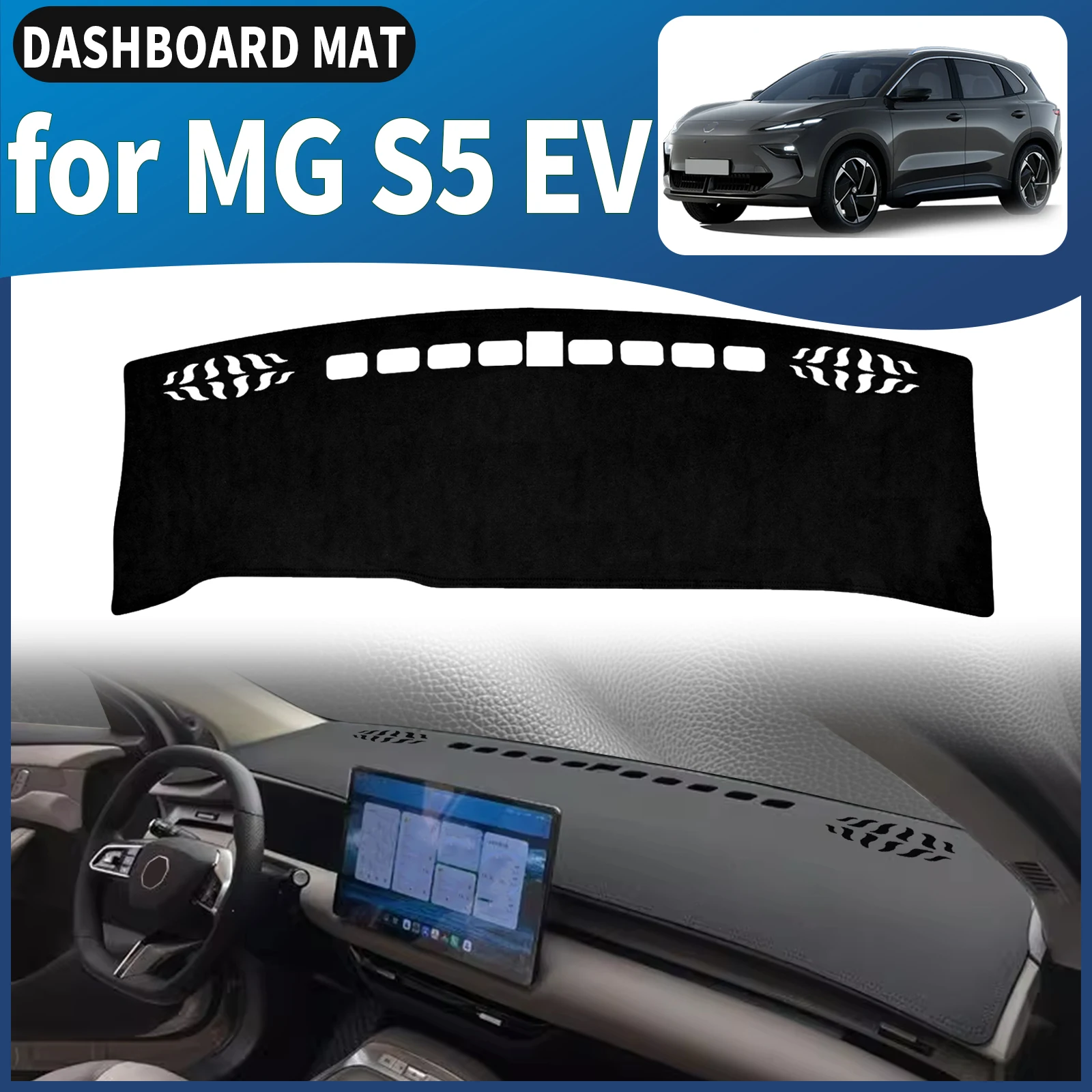 

fit for MG S5 EV ES5 2025 2026 Car Dashmat Dashboard Cover Pad DashMat Sunshade Protective Carpet Accessories Leather