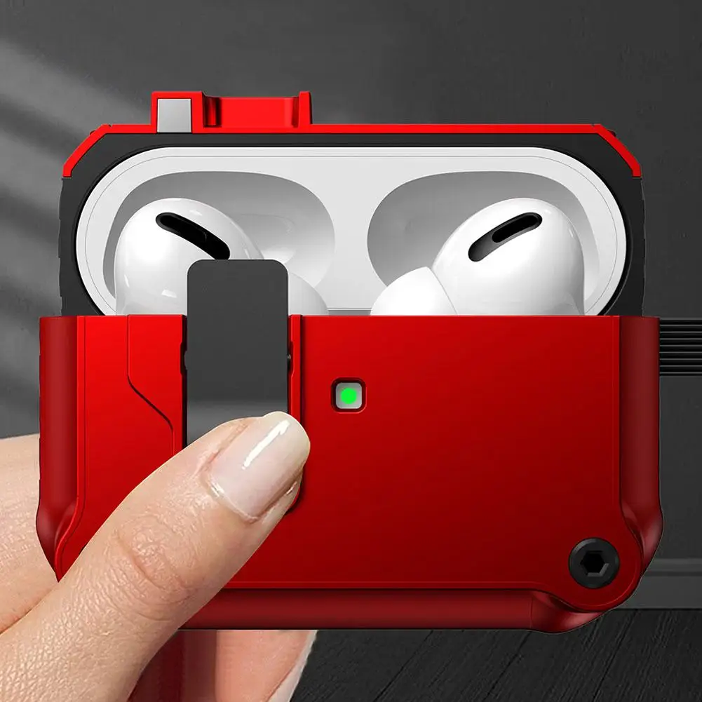 High-strength PC Flexible TPU Protective Case For AirPods Pro 3 Protective Case Perfect Fit Shockproof Hook Protective Case