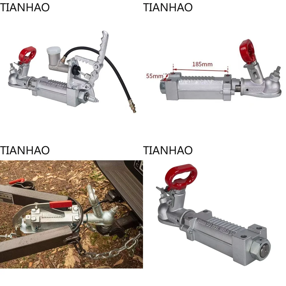 New 50mm Hydraulic Override Coupling Trailer Hitch Ball Master Cylinder Brake RV Parts Camper Accessories Caravan Components