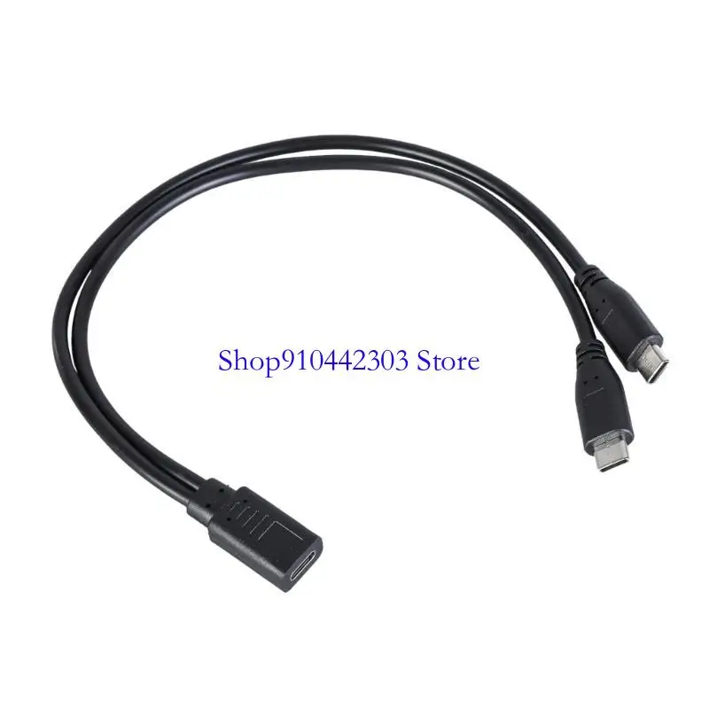 Type C Female to Double Type C Male Splitter Cable Type C Power Cable, Multiple Type C Gadgets from 1 USB Source