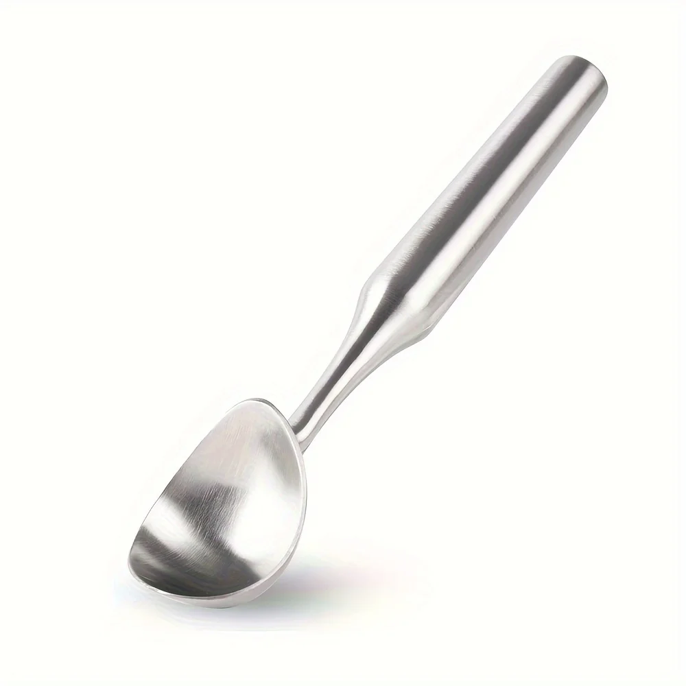 

Stainless Steel Ice Cream Scoop, Ergonomically Designed Handle for Comfort, Heavy Duty Ice Cream Scooper, One-Piece Design Ice C