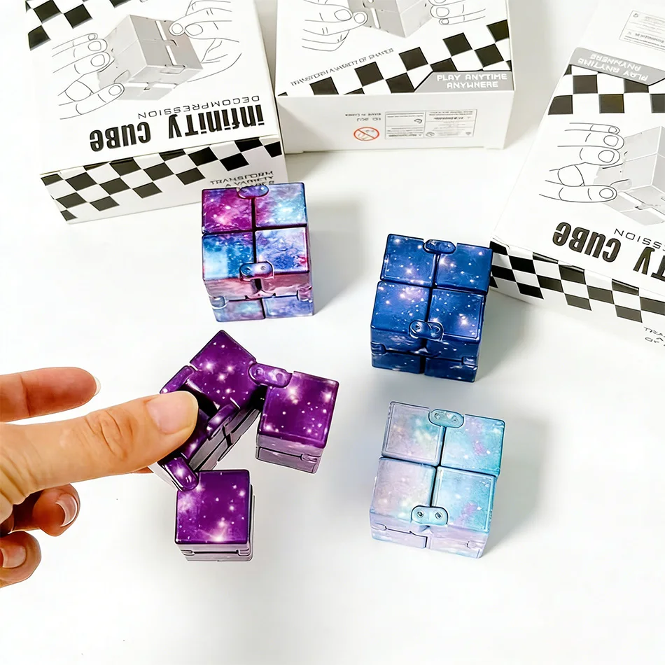 

Кубик Бесконечности: Игрушка-антистресс для снятия тревоги, головоломка для развития моторики пальцев, магический фиджет для детей с СДВГ и аутизмом, подарок