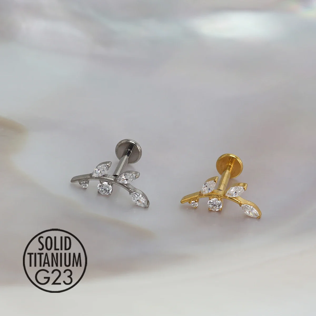 16G G23 Titanium Tragus Conch Helix Piercing Jewelry 8mm -Internal Threaded Flat Back Stud Cartilage Earrings Piercings Labret