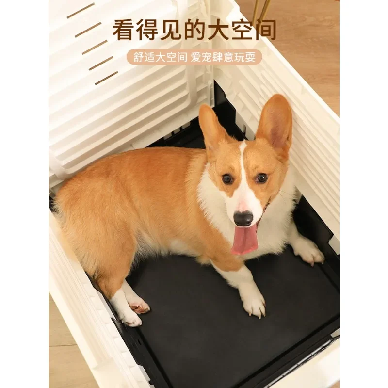 Plastic kennel all seasons removable outdoor dog house summer large  summer corgi outdoor dog Internet celebrity image 2