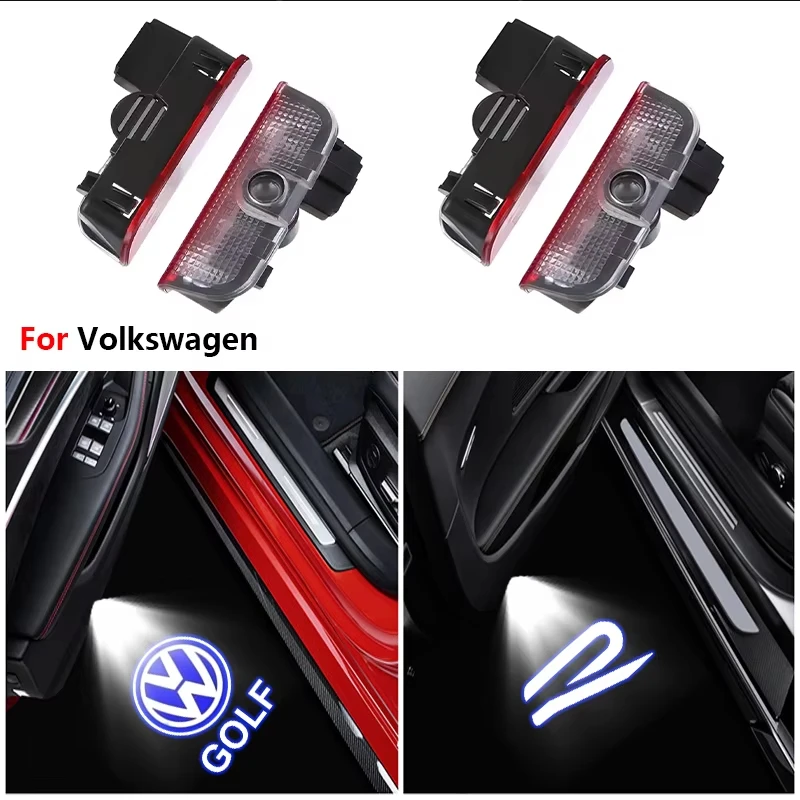 2 For VW Passat B6 B7 B8 B9 Touareg Golf 5 6 7 GTI R Jetta MK6 MK7 LED Car Door Projector Welcome Ghost Shadow Light Accessories - view 2